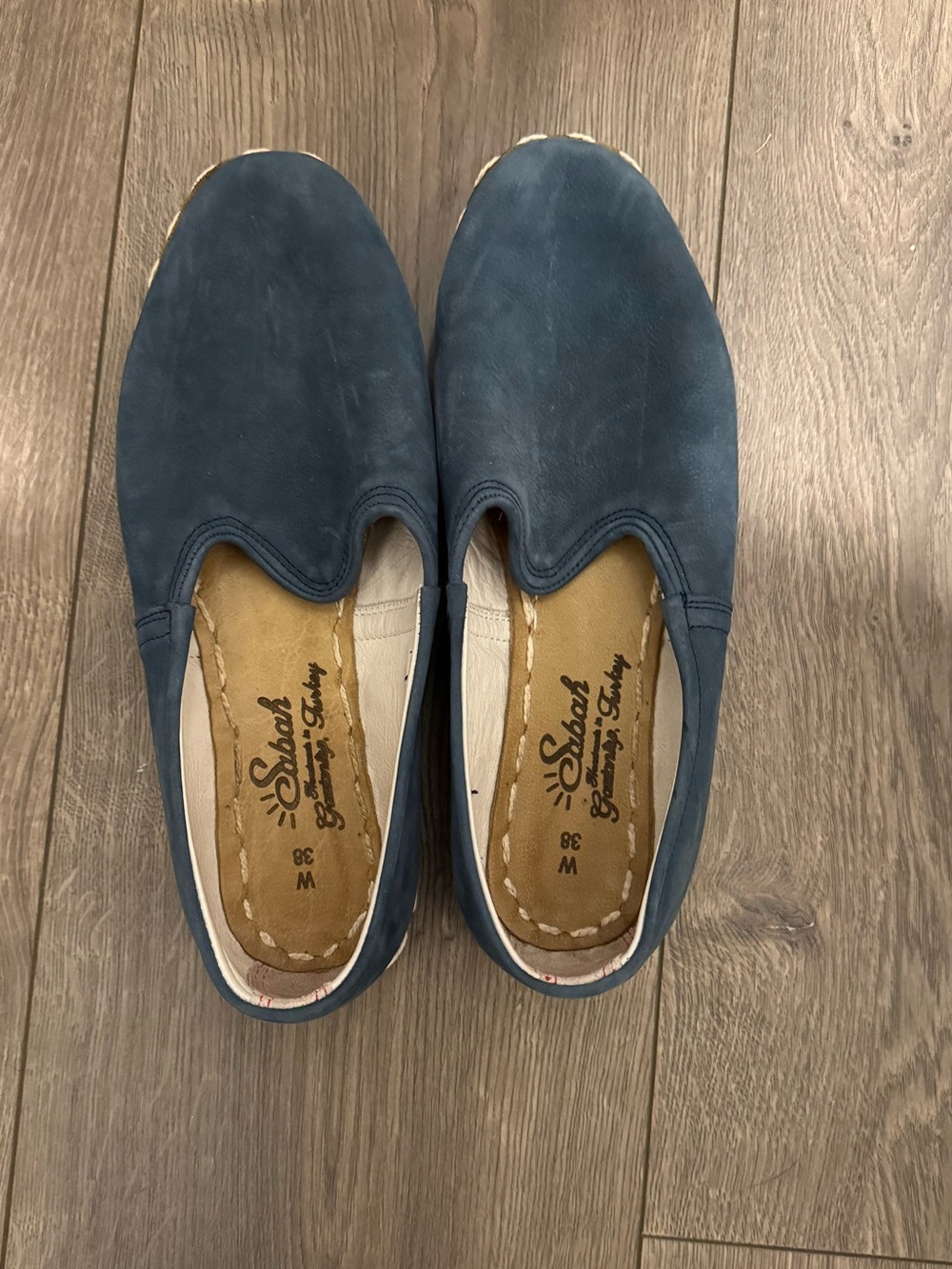 Sabah Navy Leather Shoes Women’s Size 38 EU